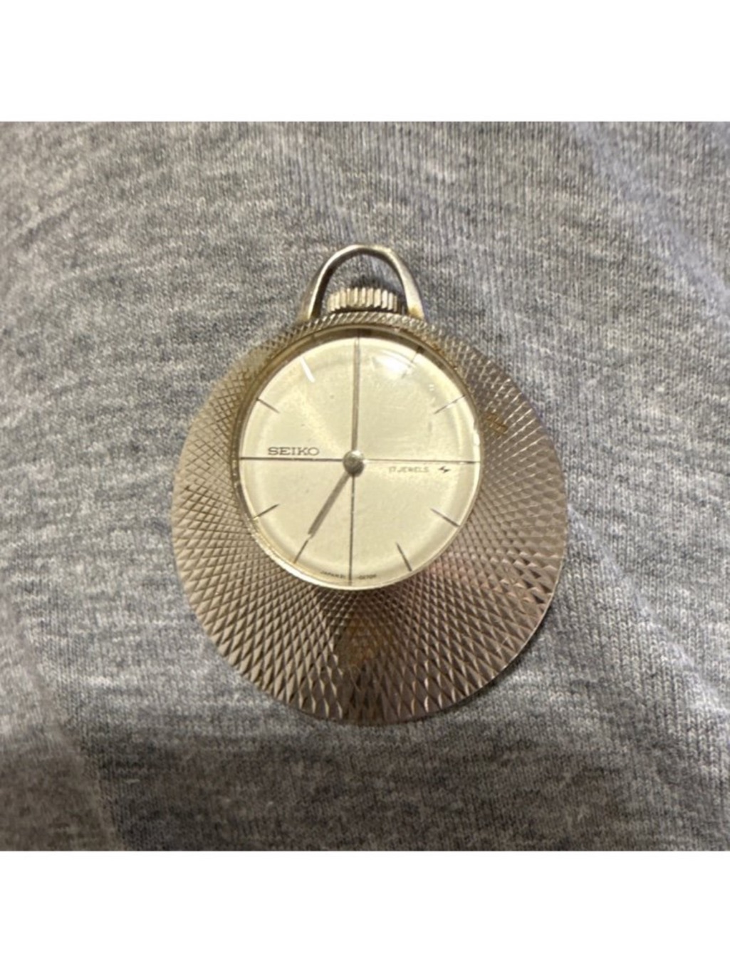 Seiko 217160 Wgp Pocket Watch HandWound